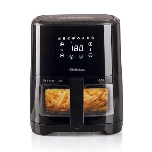 Ariete 4639 Air Fryer, 4.5 L, 1300 W, 4.5 L, 8 Programs, Grill Function, Temperature up to 200 °C, Black