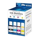 EPT502 High Capacity Ink Refill Bottles Black&Color Combo Pack Replacement for EPSON Compatible EPT502 Works with Epson Ecotank ET-3850 ET-3760 ET-2750 ET-4850 ET-4760 Printer Ink(4 Pack, BK/C/M/Y)
