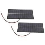 Dpofirs Portable 6V Charger 2-Pack | Polycrystalline Panel with Cable for Cell Phone Tablet Camera Outdoor