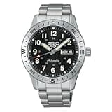 SEIKO HDB006K1 Men's 5 Sports Field Automatic Watch, Black Dial, Stainless Steel Bracelet, Day-Date Display, Hardlex Crystal, 100M Water Resistant
