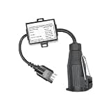 VFLDKRQAWYS Trailer Hitch, Trailer Light Converter for Cars 4-Pin Flat Socket to 13-Pin Round