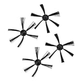 PQUBWMMVA 4pcs Side Brushes Kit ,Compatible for MULTILASER HO041 for WAP W100 Vacuum Cleaner Side Brushes Replacement Accessories Robot Brushes Parts