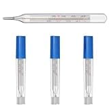 ARTIBETTER 4Pcs Glass Temperature Measurement Tool, Accurate Oral Thermometer for Adults, Body Thermometer with Easy Reading, Reliable Thermometer for Family Home Use, Under Tongue Thermomete