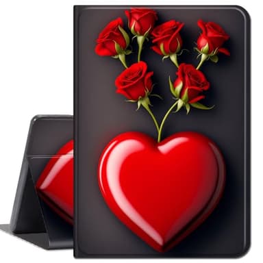 Case for All-New Kindle Scribe (10.2 inch, 2022 Release),Slim Lightweight Smart Shell Stand Cover with Auto Wake/Sleep Cases for Kindle Scribe 10.2",Cute Love Heart Rose