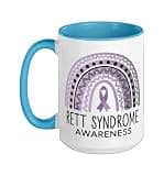 Rett Syndrome Awareness Ceramic Mug, Blue/White, 15oz