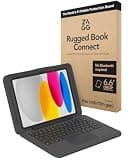 ZAGG Rugged Book Connect iPad 11" (A16) / 10.9" (Gen 10) Case - Keyboard Case for Classroom, 6.6ft Drop Protection, USB-C Direct Connect, Trackpad, Water-Resistant, Detachable Case, Asset Tag Window
