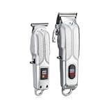 KNPSJJRHF Electric Hair Clipper Charging Type Mother and Child Machine Combination Set, Pusher