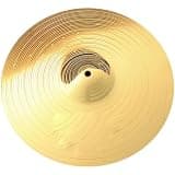 10 in Alloy Cymbal for Drums, Crash Cymbal Replacement for Drum Kits, Golden Finish, Crisp Sound, Strong Penetration, Suitable for Performances and Practice