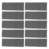 10PCS Empty Sand Bags, Heavy Duty Flood Protection Sandbags Thickened Sand Bags with Drawstring for House Door Garage Basement (9.8x27.6in) (Grey)