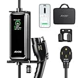 AIXINE Level 2 EV Charger(WiFi APP/Plug-Charge),J1772 32A with 25FT Extension Cord Cable,Waterproof Indoor/Outdoor,Portable EV Charger 240V NEMA 14-50 Plug for All SAE J1772,ETL,FCC,UL Certified