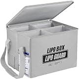 ZOOPIP Lithium Battery Storage Hard Case, Silver, 13.5x9.8x10.4in