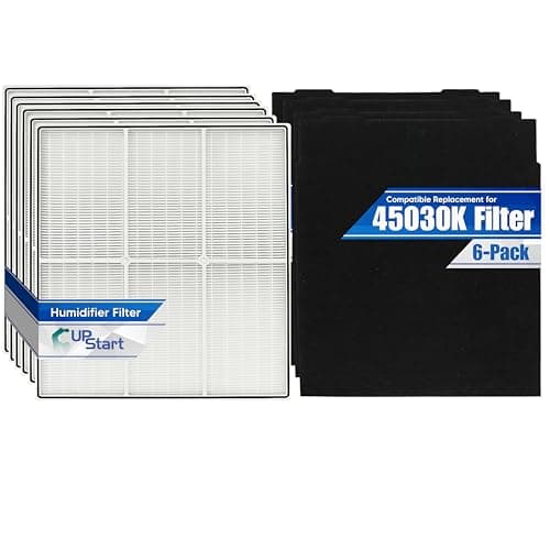 6-Pack 8171434K HEPA Filter Set Replacement for Whirlpool AP45030K Filter - Compatible with Whirlpool Whispure AP 45030K Air Purifier Filters with Carbon Foam Pre-Filter Prefilters