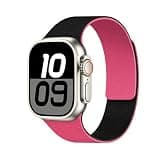 Magnetic Silicone Band, Duo-Color Design & Soft Silicone, Compatible with Apple Watch Band 38/40/41/42/44/45/46/49mm, Waterproof Magnetic Clasp Strap for iWatch Ultra SE Series 11/10/9/8/7/6/5/4/3/2/1