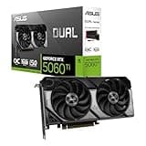 ASUS Dual NVIDIA GeForce RTX 5060 Ti 16GB GDDR7 OC Edition Graphics Card, (PCIe 5.0, DLSS 4, HDMI 2.1b, DisplayPort 2.1b, 2.5-Slot, Axial-tech Fan, 0dB Technology), 3 Year Warranty