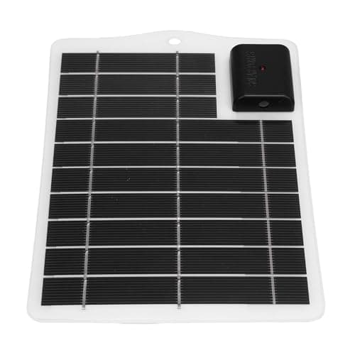 ZASCHMOY Panel Charger Monocrystalline Silicon Portable Small Solar Panel for Outdoor Emergency Charging (White)