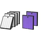 HY4866 Replacement Filter Combo Pack (4-Pack Enhanced White & Multifunction Purple) Compatible with MORENTO HY4866, WESTHEY HY4866, YIOU M1 Air Purifiers