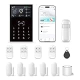 Home Security System with Instant Tuya App Alerts & WiFi+GSM/4G,Easy to Install WiFi/4G Alarm System with Instant Tuya App Alerts,Door and Window Alarms for Home,Compatible with Alexa,SOS Button