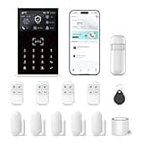 Home Security System with Instant Tuya App Alerts & WiFi+GSM/4G,Easy to Install WiFi/4G Alarm System with Instant Tuya App Alerts,Door and Window Alarms for Home,Compatible with Alexa,SOS Button