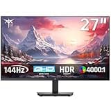 KTC 27 Inch QHD Computer Monitor, 2K 144Hz 1440P Gaming Monitor, Eye Care PC Monitor for Office Gamers, HDMI/DP, FreeSync & G-Sync, HDR10, VESA, Tilt Adjustable, H27T27S