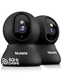 blurams 5G Indoor Cameras for Home Security, 2K Pet Camera with Phone App, 360° PTZ Home Cam w/Dual-Band WiFi6, 2-Way Talk, Free Human/Sound Detection, Motion Tracking, Night Vision, Works with Alexa