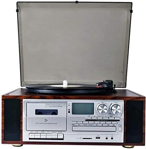 Retro, Vinyl Bluetooth Belt-Driven 3-Speed Turntable Vintage Retro s Built-in Stereo