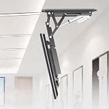 UIYTJRT Motorized Ceiling TV Mount, Hidden Drop Down TV Lift, Telescopic Electric TV Lift with Auto Lifting, 0-85° Flip Down, Fits 32-70 Inch TVs Motorized TV Stand, Load Capacity 45kg/99lbs,