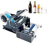 SENODON Commercial Bottle Labeler Machine, Semi-Automatic Electric Label Applicator with Foot Pedal, High-Speed Application at 30 Times/Minutefor Round Glass/Plastic Bottles
