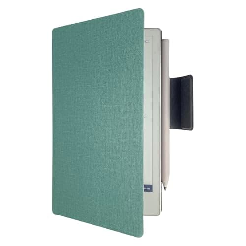Magnetic Case for Remarkable Paper Pro Move 7.3 Inch 2025, PU Leather Slim Book Folio Protective Case with Pen Holder (Cyan)