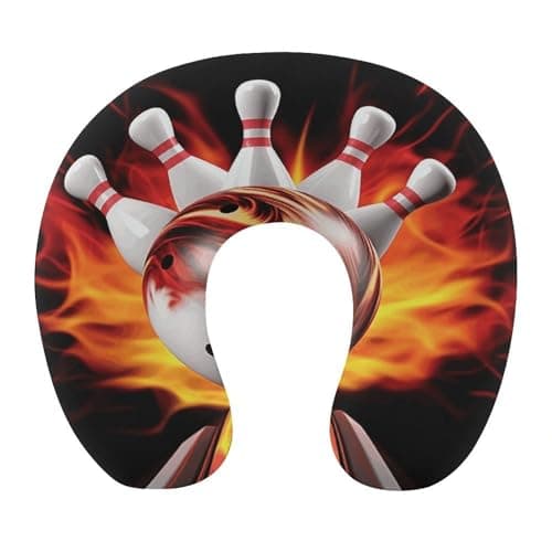 FekiLoot Bowling Ball1 Travel Pillow,U Shaped Office Napping Pillow Support Neck and Head Comfortable Travel Neck Pillow U Shape Sleeping Essentials for Long Haul Flights