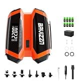 BAVIZZN 76.96Wh Rechargeable SUP Pump, 22PSI Electric Paddle Board Pump with Auto-Off & LCD, Dual Power (Battery/12V Car) & Type-C, Portable Inflator for 6 SUPs, Kayak Boat Camping Inflatables