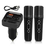 QKVCX Wireless Bluetooth Car Karaoke Microphone Kit Plug in Cigarette Lighter, 30H Duration 10M Range | Perfect for Outdoor Parties, Travel Sing-Alongs & Group Gatherings