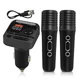 QKVCX Wireless Bluetooth Car Karaoke Microphone Kit Plug in Cigarette Lighter, 30H Duration 10M Range | Perfect for Outdoor Parties, Travel Sing-Alongs & Group Gatherings