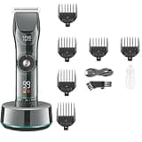 DAXXIN Hair Clippers, Professional Cordless 15 Speed Adjustable Hair Trimmer for Men Beard Hair Clipper Electric Hair Cutting Machine Barber Shop kit