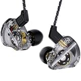 CCZ DC01 Pro in Ear Monitor Headphones, iems for Gaming, Professional Gaming Earbuds Super Bass Wired Earphones with 1DD, Patent Ear fins, Ear tips, for Singers Musicians Podcaster (black without mic)