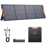 ZOUPW 200W Portable Solar Panel for Power Station,23.5% Efficiency Mono Foldable Solar Charger with 4 Kickstands for Jackery 1000 V2/Bluetti/EcoFlow/Anker,IP67 Waterproof for Camping RV Power Backup