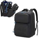 PGmoon Carrying Backpack Compatible with Steam Deck, Travel Case Bag with Separate Game Cards Holder, Multi-Pockets For Game Headset, Docking Station, Controllers and More (Patent Design)