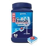 Finish Classic Dishwasher Pods, No Pre-Rinse Dishwasher Detergent Soap For Clean & Shine Everyday with Grease Fighting Power, 84 Count