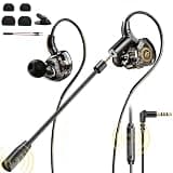 BlueFire Wired Gaming Earbuds with Mic, in-Ear Headphones with Deep Bass, Noise Isolating HiFi Earphones, 3.5mm Plug for PC PS5 Phone, Detachable Mic & Volume Control