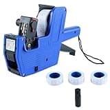 8 Digit Price Tag Gun, Price Numerical Tag Maker Label Maker with 3 Rolls Label Paper 2 Ink Wheel for Office Retail Shop Grocery Store