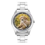 FodPand Analog Men Stainless Steel Band Watch Big Face Silver Wristwatch
