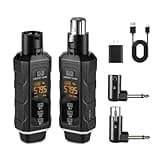 Wireless XLR Transmitter and Receiver UHF Wireless Microphone Adapter for 164FT Range 8-Hours Battery Wireless Mic Adapter For Condenser, Dynamic Mics,Mixer,PA System