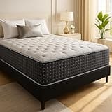 2 14" Firm Hybrid Mattress-w/Heavy Damask Fabric-Pocket Coils for Motion Isolation, Pressure Relief & Cooling-Reinforced Edges-H/D Foam Base-2" Soft Quilted Top, Full XL