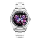 FodPand Analog Men Stainless Steel Band Watch Big Face Silver Wristwatch