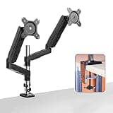 NYTFHMS Monitor Stand Monitor and Laptop Mount 2-in-1 Adjustable Dual Arm Desk Mounts Column Type Dual Monitor Stand Arm, Vesa Mount 75/100Mm with C Clamp Tv Stands,A-Column 40CM