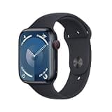 Apple Watch Series 9 (GPS + LTE) 45MM Midnight Aluminum Case Black Sport Band (Renewed)