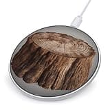 Stump of Oak Tree Wireless Charger Magnetic Phone Induction Charger 10w Fast Wireless Charging Station Compatible with iPhone 17 16 15 14 13 12 Pro Max Samsung Galaxy S25 S24 S23