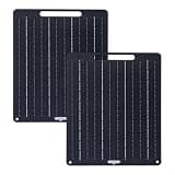 Hosrivae Flexible Panel Set Portable Monocrystalline Usb -resistant Outdoor Camping to Carry Phone Sun Gadgets 10w Black(2pcs)