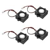 PATIKIL 3 Watt 4 Ohm Mini Speaker, 4PCS Full-Range Mobile Portable Advertising Machine Micro Loudspeaker Connectors for Small Electronic Projects, Black Silver