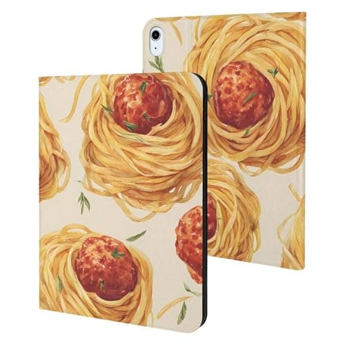 Meatballs Pasta Noodles Flip Case Compatible with iPad Pro Air Mini 2021 2020 2019 9th 8th 7th Generation Holder