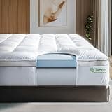 ViscoSoft 4 Inch Pillow Top Memory Foam Mattress Topper Queen - Cooling Hybrid Lux Dual Layer Mattress Pad - CertiPur-US Certified